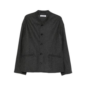 Jil Sander Heren, Jassen, Grijs, Maat: L Wol