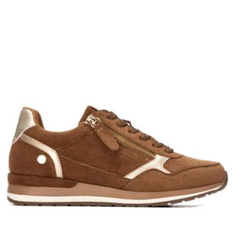 Xti Womens Casual Suede Sneakers In Camel