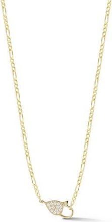 Sphera Milano Pav&eacute; Cubic Zirconia Clasp Pendant Necklace in Gold at Nordstrom Rack