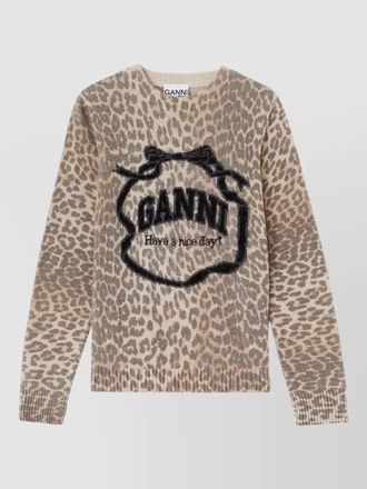 Ganni graphic wool jumper