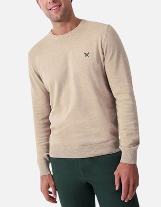 Crew Clothing Mens Crew Clothing Mens organic cotton Jumper Crew Neck - Brown - Size: 42