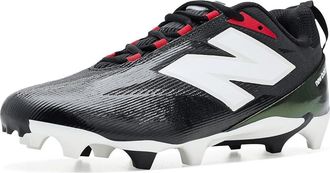 New Balance Burnx5 Lacrosse Cleats Mens Shoes Black/White/Team Red : 11.5 D - Medium, Textile