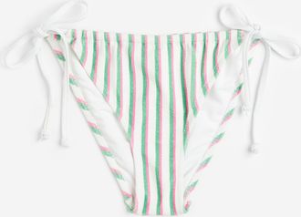 H&M Tie-Tanga Bikinihose - White