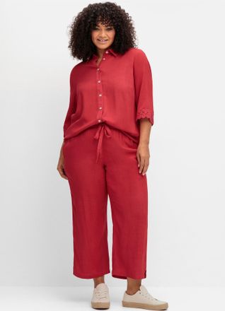 Sheego Schlupfhose SHEEGO, Damen, Gr. 40, Normalgr&ouml;ssen, lila (erdbeere), 100% Viskose, unifarben, Hosen Schlupfhose