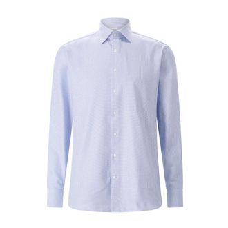 Stenstr&ouml;ms Casual Shirts - Heren - Zakelijke Overhemden - Blauw - 7XL - Katoen - Overhemden