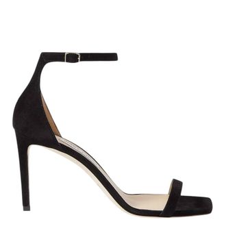 Jimmy Choo London Alva 85 Suede Sandals, Brand Size 34.5 ( US Size 4.5 )