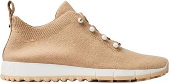Jimmy Choo London Veles Knitted Sneakers - Dames - Sneakers - Beige - 39 1/2 EU - Kasjmier - Schoenen