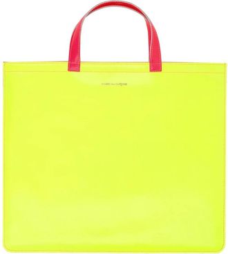 Comme Des Gar&ccedil;ons Super Fluo Tote Bag - unisex - Shoppers - Geel - ONE Size - Leer - Tassen