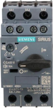 SIEMENS Disyuntor De Motor 3p 0,9-1,25a 1z 1r S00 3rv2011-0ka15
