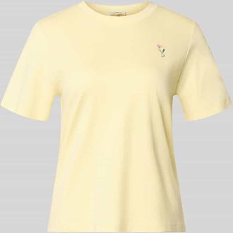 s.Oliver Red Label Regular Fit T-Shirt aus reiner Baumwolle in Hellgelb, Gr&ouml;&szlig;e 34