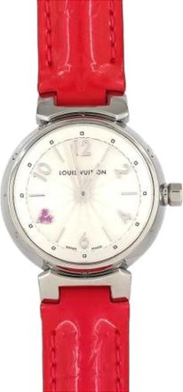Louis Vuitton Pre-owned Watches, female, Red, Size: ONE SIZE Pre-owned Vintage Stainless Steel Watch