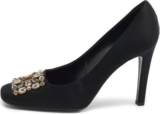 Louis Vuitton 105mm crystal-embellished leather pumps - Black