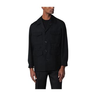 Lardini Light Jackets, male, Black, Size: S Giubbotto