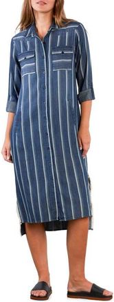 BILLY T Daydream Stripe Shirtdress in Indigo Cabana Str at Nordstrom, Size X-Small