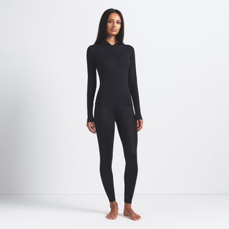 Nike Womens SKIMS Satin Shine High-Waisted Bonded 26 Leggings in Black | IR5078-054