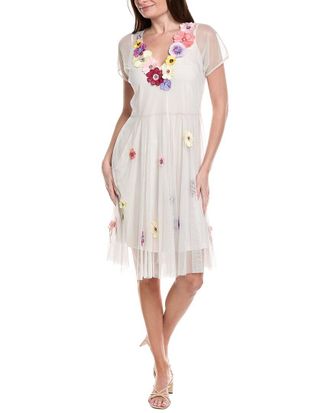 Johnny Was Marsha Dot Mesh Mini Dress