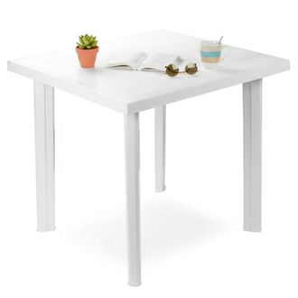 Dmora Dmora Table Rectangulaire Modulable, Made In Italy, 80 X 75 X 72 Cm, Couleur Blanc
