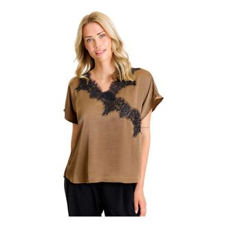 In Front Ginger Blouse - - Blouses & Shirts - Donna - Marrone - M