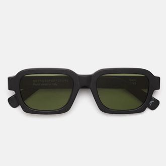 Retro Superfuture Sunglasses Caro Black Matte Hiw Matte Black/Green Unisex
