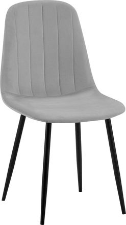 Clp Silla De Comedor Baxter En Terciopelo Gris