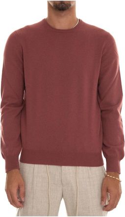 Gran Sasso Kasjmier Slim Fit Pullover Gemaakt in Itali&euml; - Heren - Cashmere truien - Roze - 3XL - Kasjmier - Truien & Vesten