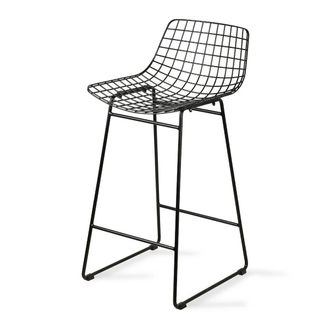 HKliving Wire Barstuhl, schwarz