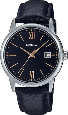 Casio Mens Black Analog Watch with Black Dial - MTP-V002L-1B3UDF