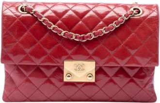 Chanel Pre-owned Vintage Shoulder Bag - Dames - Vintage Schoudertas - Rood - ONE Size - Leer - Vintage