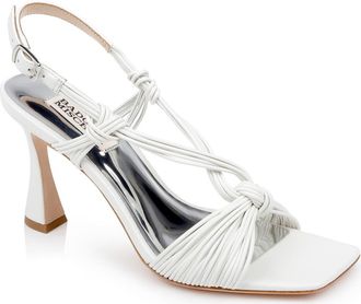 Badgley Mischka Carmine High Shine Slingback Sandal in Soft White at Nordstrom Rack, Size 9.5
