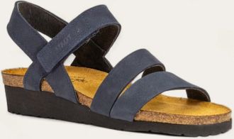 Naot Womens Kayla Sandal In Navy Velvet Nubuck