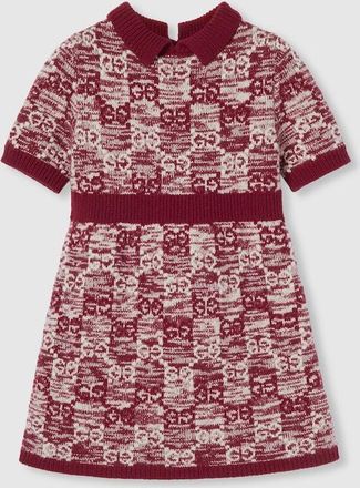 Gucci Kids - GG Wool Jacquard Dress, Bordeaux, Ready-to-wear
