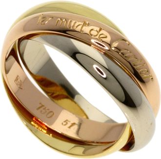 Cartier Trinity Yellow Gold (18K) Pink Gold (18K) White Gold (18K) Band Ring (Pre-Owned)
