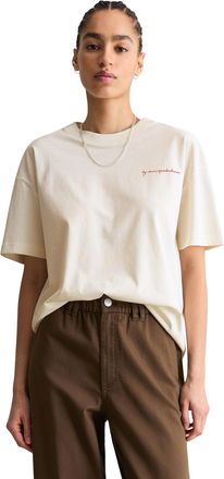 Marc O'Polo Denim T-Shirt MARC OPOLO DENIM, Damen, Gr. XL, silky wei&szlig;, Jersey, Obermaterial: 100% Baumwolle, relaxed fit normal, Rundhals, Shirts T-Shirt, Relaxed Fit, 