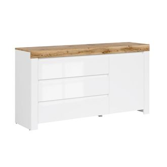 Petits Meubles Buf&eacute; 3 cajones y 1 puerta tableros de aglomerado laminados blanco