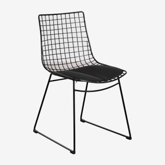 Sklum Pack De 2 Sillas De Comedor En Acero Renee Sklum Negro