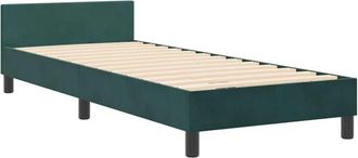 vidaXL Bed Frame with Headboard Dark green 80 x 200 cm Velvet vidaXL