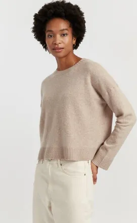 Chinti and Parker Lightweight Wool-Cashmere Relaxed Sweater in Soft Oat at Nordstrom, Size X-Large