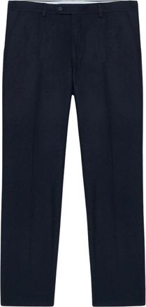 Brooks Brothers Marineblauwe wollen mix regular fit flat-front broek - Heren - Chinos - Blauw - W30 - Wol - Broeken