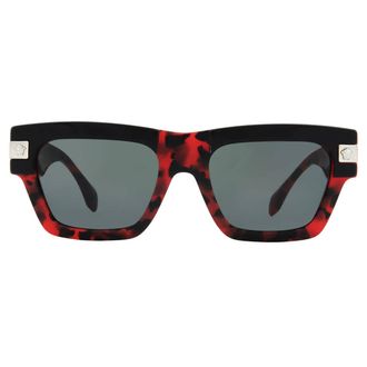 Versace Dark Grey Rectangular Mens Sunglasses VE4464 545787 55