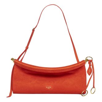 Alaia Shoulder Bags, female, Orange, Size: ONE SIZE Le Click East West Medium Bag
