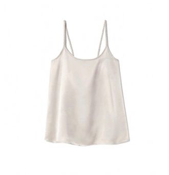 Pj Harlow Womens Daisy Braided Tank Top In Eggnog