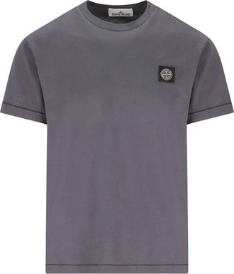 Stone Island T-shirt con applicazione - Grigio