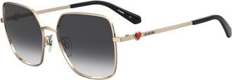 Love Moschino Sunglasses, female, Yellow, 56 MM, Metal Sunglasses