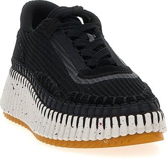 Chlo&eacute; Womens Bicolor Polyester Athletic Sneakers