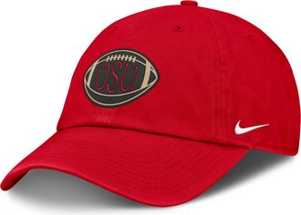 Nike Ohio State Campus Prep Football Club Nike Mens College Adjustable Hat in Red | NC0165NOH-PVK