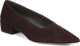 Franco Sarto Boa Pointed Toe Pump in Dark Brown Leather at Nordstrom, Size 7.5