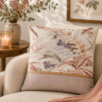 KASANOVA Cuscino divano 45x45 cm foglie beige