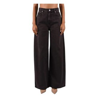 Msgm Vaqueros anchos - Jeans - Mujer - Marr&oacute;n - XS