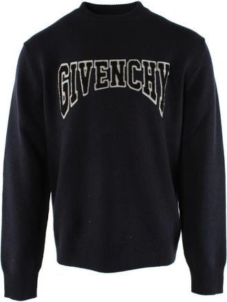 Givenchy Trui - Heren - Sweatshirts - Blauw - L - Wol - Hoodies & sweatvesten