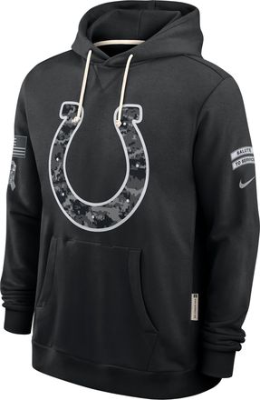 Nike Indianapolis Colts Salute to Service Sideline Nike Mens Dri-FIT NFL Pullover Hoodie in Black | 03AZ00AA2E-CYB